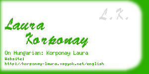 laura korponay business card